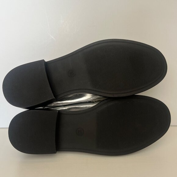 A New Day Silver Jordan Loafers Metallic Finish & Black Sole Womens Size 10 NWT - Picture 12 of 12